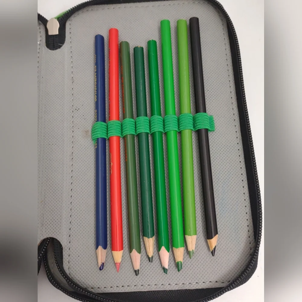 Beckman of Norway Large 3 Section Capacity Pencil Case Multi-Slot Pencil Pouch